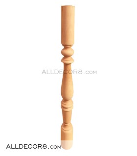 پایه نرده مدل جامی ساده چوب راش گرد