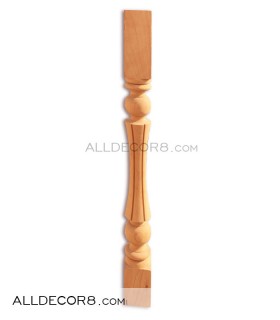 پایه نرده مدل ریحانه شیاری چوب راش