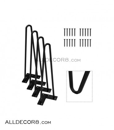 پایه فلزی میز مدل سنجاقی 30 سانتی متر  - Hairpin leg 30 cm