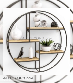 قفسه چوبی فلزی مدل گرد