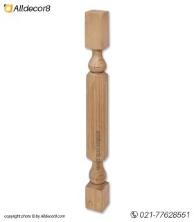 پایه نرده مدل چهارتراش ابزاری چوب راش