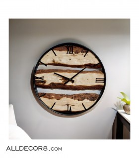 ساعت چوبی قطر 50 کد 004