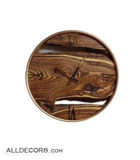 ساعت چوبی قطر ۴۰ کد 006