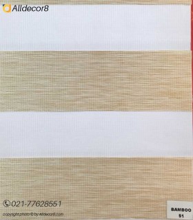 پرده زبرا ساده افق دیزاین کد Bamboo-51